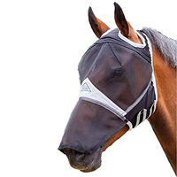 Produktbild von Shires Fliegenmaske für Ponys mit Ohrenlöchern und Nasenöffnung in Schwarz