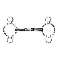 Produktbild von Shires Gebiss Sweet Iron Three Ring Gag mit Lozenge Bit 6 Zoll Silber - 15,2 cm