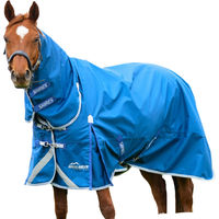 Produktbild von Shires Highlander Original 200 Combo-Kragen Pferdedecke Blau 198cm