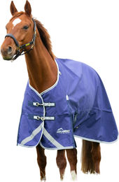 Shires Highlander Original Leicht Pferdedecke mit Nackenschutz Marineblau 152cm – Bild 1 von 1