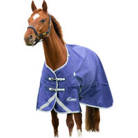 Produktbild von Shires Highlander Original Leicht Pferdedecke mit Nackenschutz Marineblau 206cm