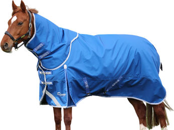 Shires Highlander Original Pferdedecke mit Nackenschutz Blau 198cm – Bild 1 von 1