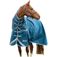 Produktbild von Shires Highlander Original Pferdedecke mit Nackenschutz in Ozean 152cm