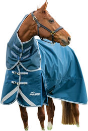 Shires Highlander Original Pferdedecke mit Nackenschutz in Ozean 175cm – Bild 1 von 1