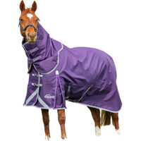 Produktbild von Shires Highlander Original Pferdedecke mit Nackenschutz Pflaume 198cm