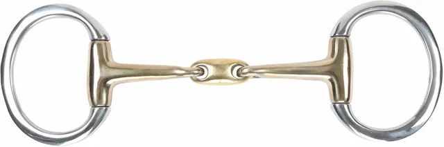 Shires Olivenkopf-Pferdegebiss Flacher Ring Lozenge aus Messing 12,5 cm – Bild 1 von 2