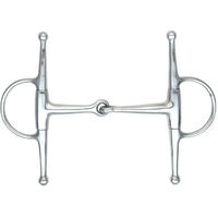 Produktbild von Shires Olivenkopfgebiss Full Cheek aus Edelstahl 5.5 Zoll Silber