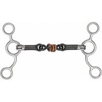 Produktbild von Shires Pferdemors mit 3 Ringen und doppelten Gebissen