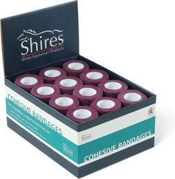 Shires Selbstklebende Bandage für Pferde Lila 10 cm 12er Pack – Bild 1 von 2