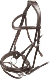Shires Velociti Dressurtrense mit Schnallensicherung in Braun Leder Cob – Bild 1 von 2