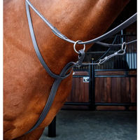 Produktbild von Shires Velociti Running Martingale aus Leder für Pferde in Schwarz Größe Cob