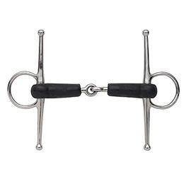 Produktbild von Shires Weichgummi-Knebeltrense für Pferde Schwarz Silber 12,7 cm