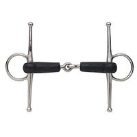 Produktbild von Shires Weichgummi-Knebeltrense für Pferde Schwarz Silber 12,7 cm