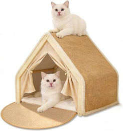 ShopFlot Katzenbaum beige Größe L aus Karton und Sisal für zwei Katzen – Bild 1 von 1
