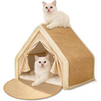 Produktbild von ShopFlot Katzenbaum beige Größe L aus Karton und Sisal für zwei Katzen