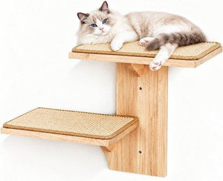 ShopFlot Katzenkletterwand aus Massivkieferholz mit 2 Plattformen – Bild 1 von 1