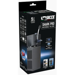 SICCE Shark PRO 700 Innenfilter für Fisch Aquarien bis 200 Liter mit 700 l/h und 7 Watt in Schwarz – Bild 1 von 2