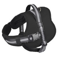 Produktbild von Sicherheitsgeschirr für Hunde dynamic24 Brustgeschirr Schwarz Größe L 71-96 cm aus Polypropylen