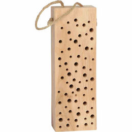 Siena Garden Bienenblock Silea Insektenhotel aus Holz in Natur und Braun 10x6x29 cm – Bild 1 von 6
