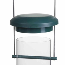 SIENA GARDEN Futtersäule aus Kunststoff für Mischfutter Grün Transparent H 24 cm – Bild 1 von 4