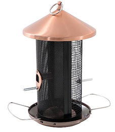 Siena Garden Futtersäule für Vögel aus Metall in Kupfer und Schwarz – Bild 1 von 12