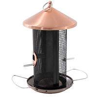 Produktbild von Siena Garden Futtersäule für Vögel aus Metall in Kupfer und Schwarz