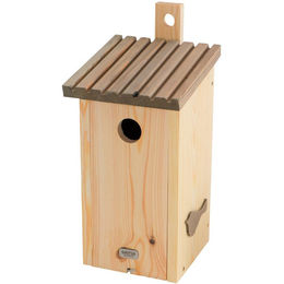 Siena Garden Nistkasten Nestliebe aus Kiefer Holz mit 34 mm Einflugloch für Wildvögel wie Meisen und Spatzen FSC zertifiziert – Bild 1 von 11