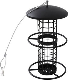 Siena Garden Vogelfuttersäule aus Metall in Schwarz 14 x 26 x 14 cm - 26 cm – Bild 1 von 2