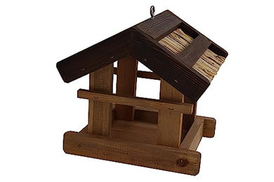Siena Garden Vogelhaus Alex aus Kiefer Holz FSC 100% Braun Natur 22 x 22 x 24 cm – Bild 1 von 4