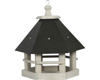 Siena Garden Vogelhaus Dublin aus Kiefernholz und Stahlblech Grau 29 x 33 x 35 cm – Bild 1 von 7