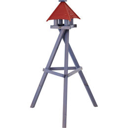 Siena Garden Vogelhaus Henry mit Ständer aus FSC zertifiziertem Kiefernholz in Rot – Bild 1 von 5