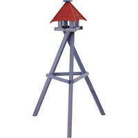 Produktbild von Siena Garden Vogelhaus Henry mit Ständer aus FSC zertifiziertem Kiefernholz in Rot
