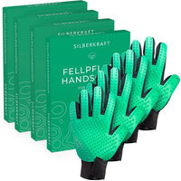 Produktbild von SILBERKRAFT Fellpflegehandschuh aus Gummi in Grün