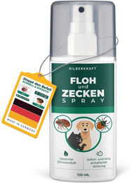 SILBERKRAFT Floh- und Zeckenspray für Hunde und Katzen 50 ml – Bild 1 von 4