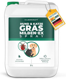 Silberkraft Grasmilben-Ex Insektenschutz-Spray für Hunde und Katzen zur Linderung von Juckreiz für Fell, Liegeplätze und Umgebung – Bild 1 von 7