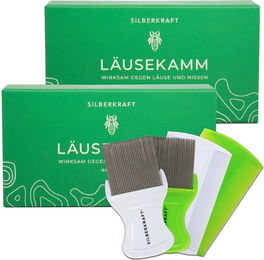 SILBERKRAFT Läusekamm Set aus Edelstahl für alle Altersstufen – Bild 1 von 4