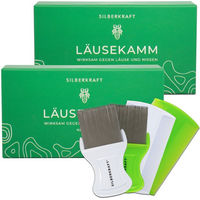 Produktbild von SILBERKRAFT Läusekamm Set aus Edelstahl für alle Altersstufen