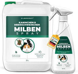 SILBERKRAFT Milbenspray Fellspray für Meerschweinchen Kaninchen und Hamster 2500ml – Bild 1 von 4