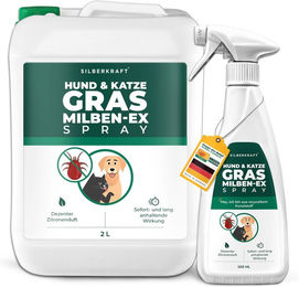 SILBERKRAFT Spray gegen Milben Zecken und Flöhe für Hunde und Katzen 2500 ml – Bild 1 von 4