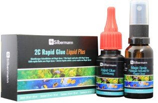 Silbermann 2C Rapid Glue Liquid Plus Zwei-Komponenten-Korallenkleber mit Magic Spray 2x 20 ml Transparent - 20 ml – Bild 1 von 2