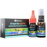 Produktbild von Silbermann 2C Rapid Glue Liquid Plus Zwei-Komponenten-Korallenkleber mit Magic Spray 2x 20 ml Transparent - 20 ml