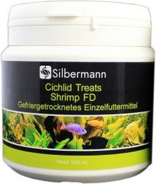 Silbermann Cichlid Treats FD Shrimp Frostfutter aus Garnele für Buntbarsche, Fische und Schildkröten 500 ml - 500 ml – Bild 1 von 4