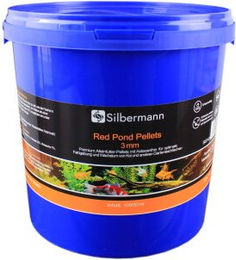 Silbermann Red Pond Pellets 3 mm Hauptfutter für Teichfische und Koi 10 l - 10 l – Bild 1 von 4