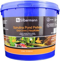 Silbermann Spirulina Pond Pellets Teichfutter für Koi und Goldfische 3 mm 10 l - 10 l – Bild 1 von 4