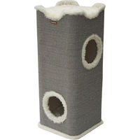 Produktbild von Silecomplaza Amigo Kratztonne XXL Kratzbaum für Katzen aus Plüsch und Sisal in Grau mit 100 cm Höhe