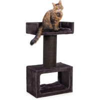 Produktbild von Silecomplaza Kratzbaum für große Katzen und Maine Coon mit Sisalstämmen und Plüsch in Grau 106 cm