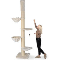Produktbild von Silecomplaza Kratzbaum Leonardo XXL Deckenhoch aus Holz mit Höhle und Liegemulden für Katzen