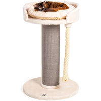 Produktbild von Silecomplaza Kratzbaum Ontario XXL Katzenlounge in Beige mit Sisal-Kratzstamm und Plüsch, 100 cm Höhe