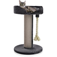 Produktbild von Silecomplaza Kratzbaum Ontario XXL Katzenlounge in Grau mit Sisal-Kratzstamm und Plüsch 100 cm Höhe