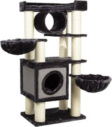 Silecomplaza Victoria 2 XXL Katzen Kratzbaum mit zwei Hängematten aus Plüsch und Sisal in Anthrazit 122 x 105 x 171 cm – Bild 1 von 1